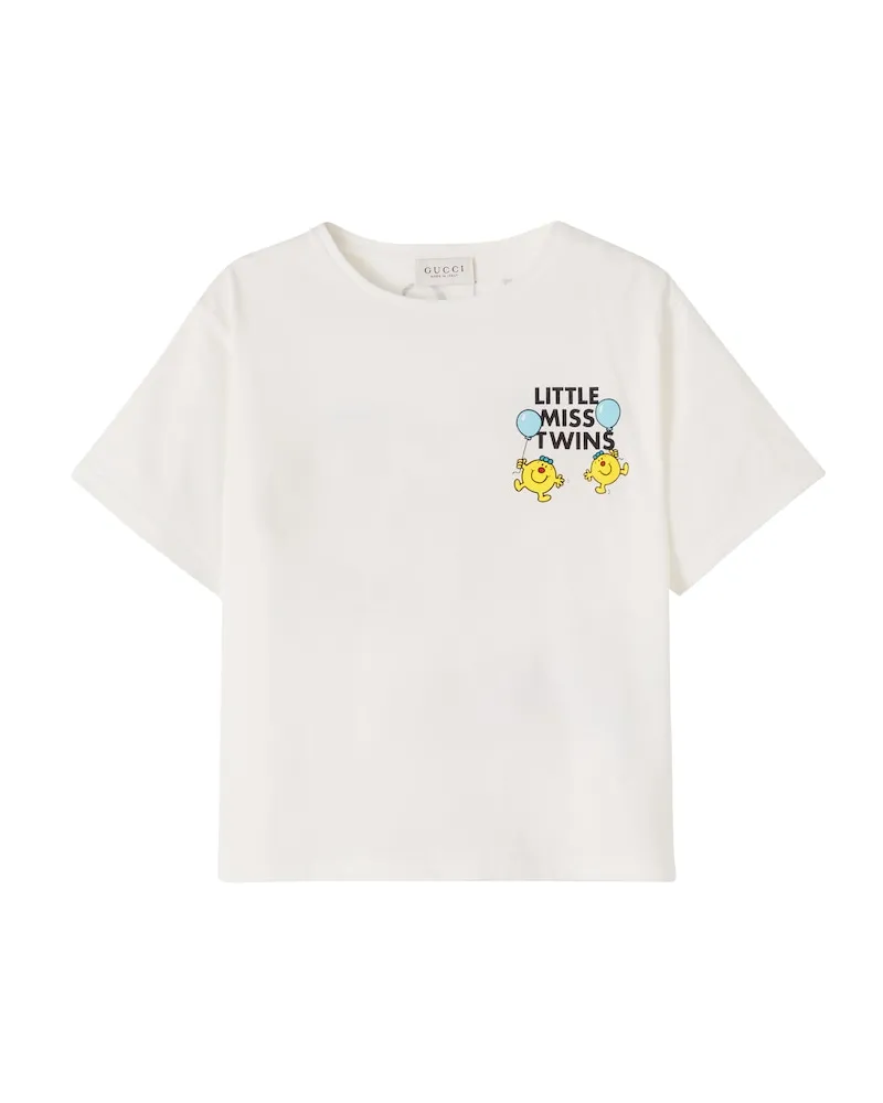 Gucci X Mr. Men T-Shirt Little Miss aus Baumwoll-Jersey Weiß