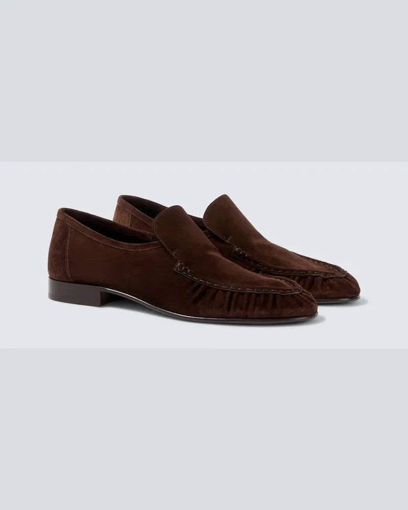 The Row Loafers Soft Two aus Veloursleder Braun