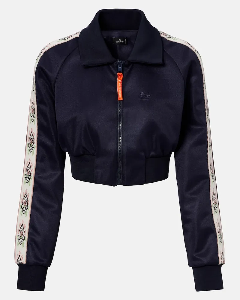 Etro Cropped-Trainingsjacke Blau