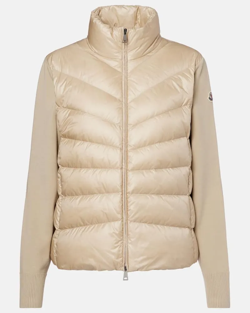Moncler Daunenjacke mit Schurwolle Beige