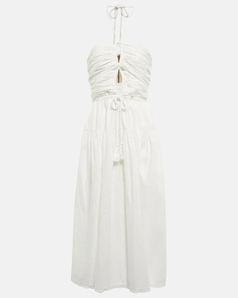 Ulla Johnson Midikleid Emmaline aus Baumwollpopeline Weiß