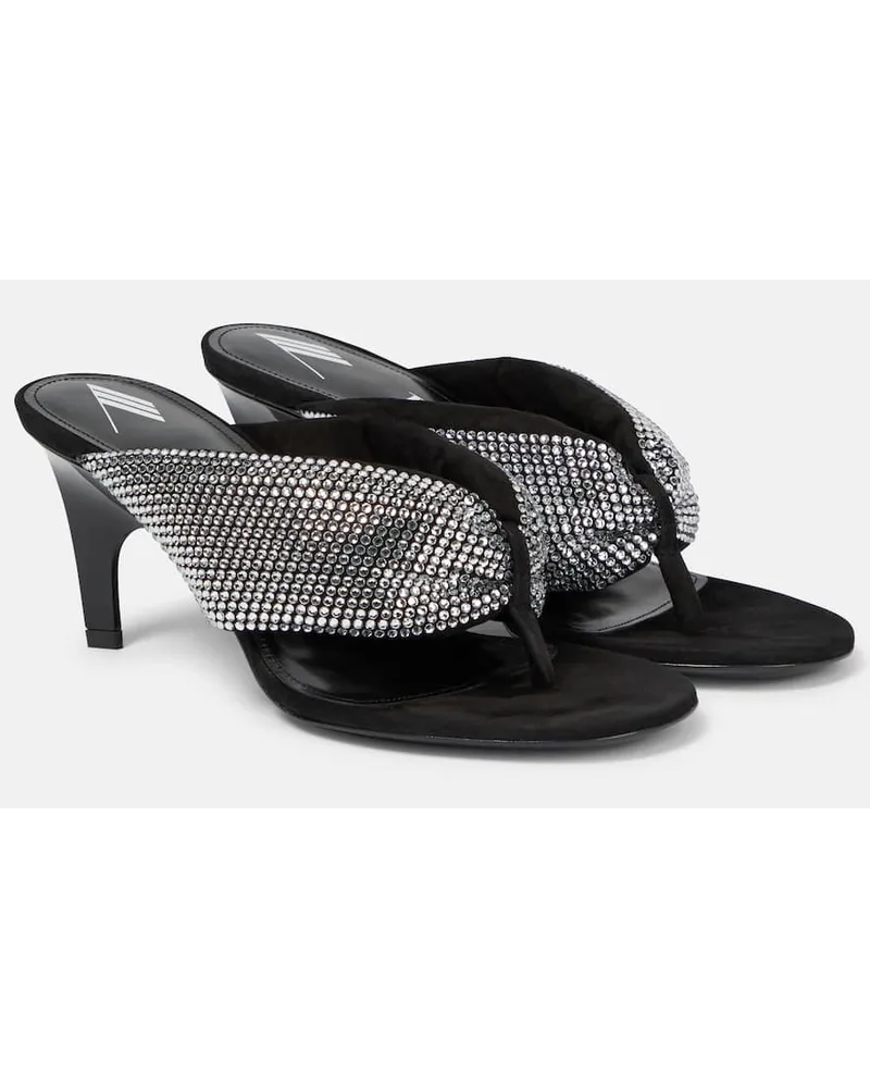 ATTICO Verzierte Sandalen Rem aus Satin Multicolor