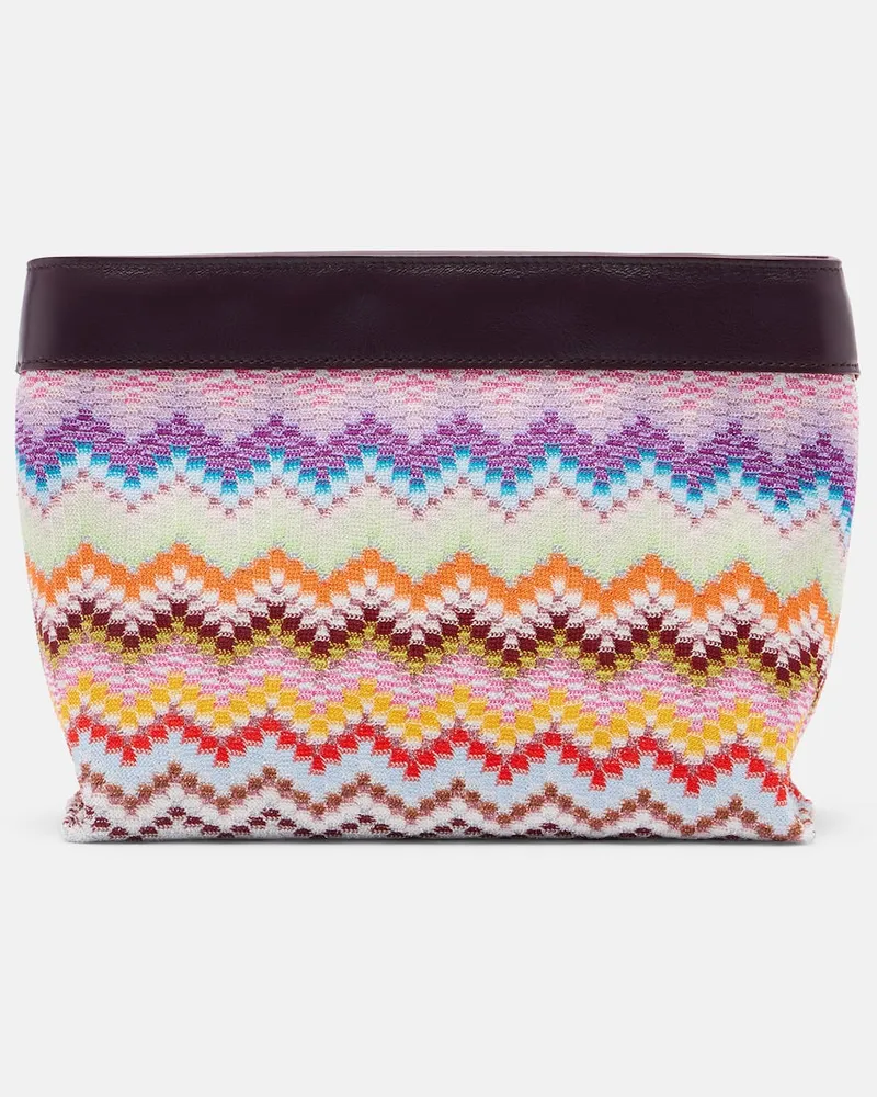 Missoni Clutch Large aus mit Leder Multicolor