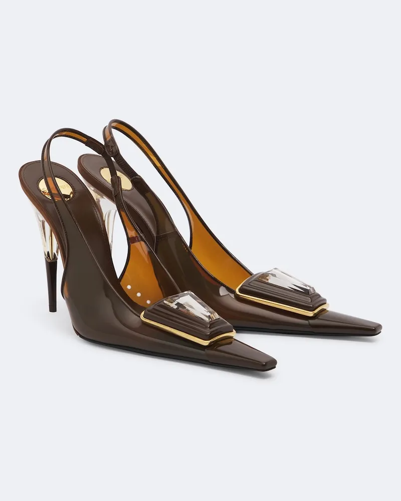 Saint Laurent Verzierte Slingback-Pumps Sibyl Braun