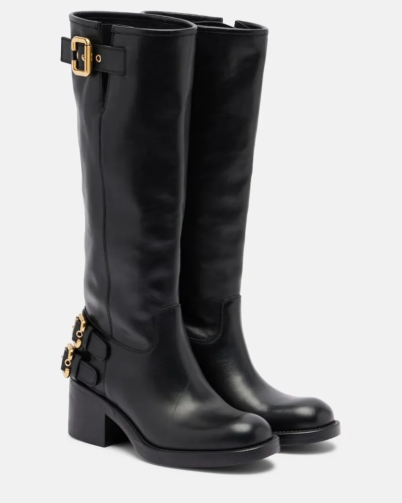 Chloé Chloé Bikerstiefel Dakota aus Leder Schwarz