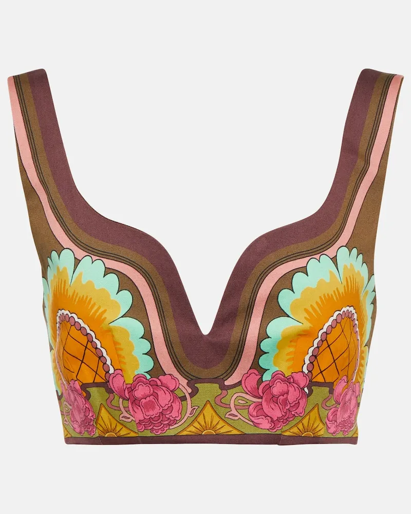 La DoubleJ Bedrucktes Cropped-Top Baia Multicolor