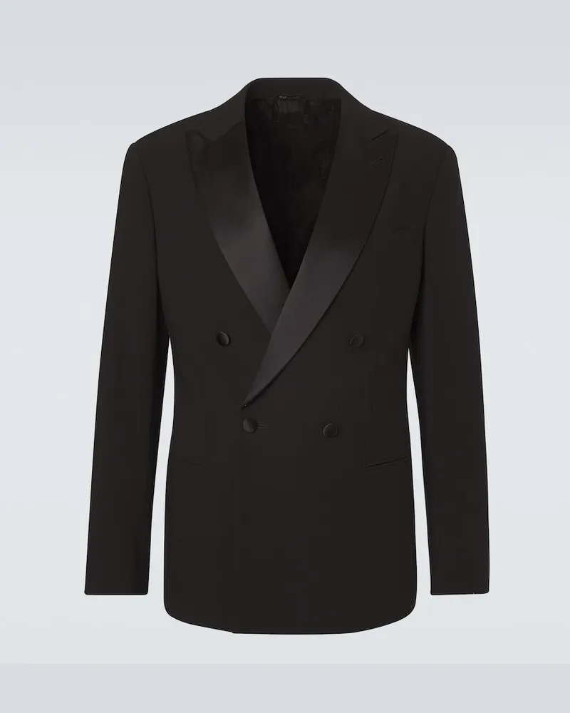 Giorgio Armani Blazer aus Schurwolle Schwarz