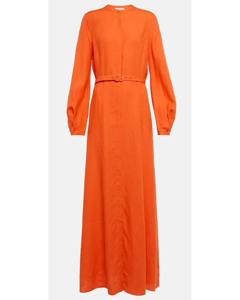 Gabriela Hearst Maxikleid Massey aus Leinen Orange