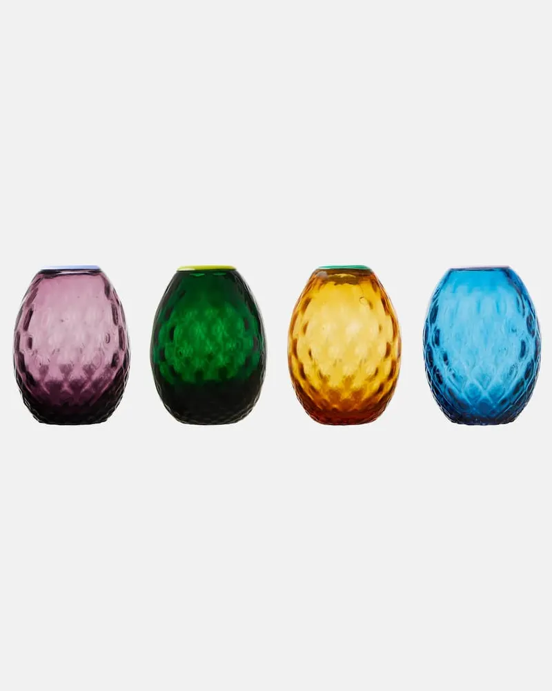 La DoubleJ Set Baby Egg aus vier Vasen Multicolor