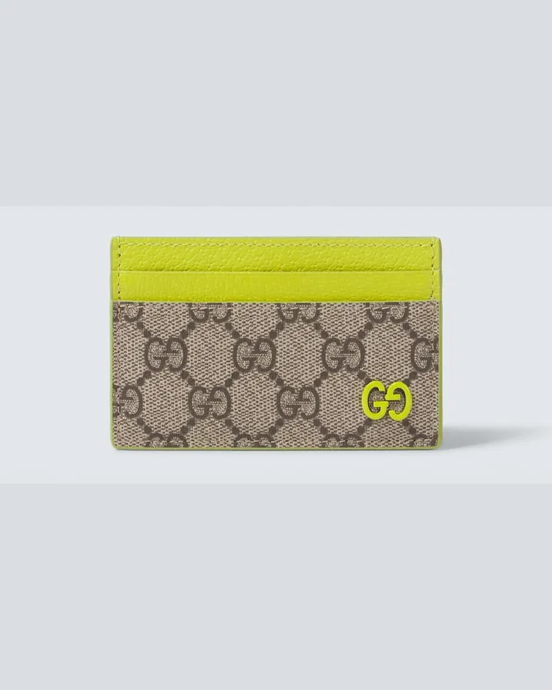 Gucci Kartenetui GG aus Canvas Braun