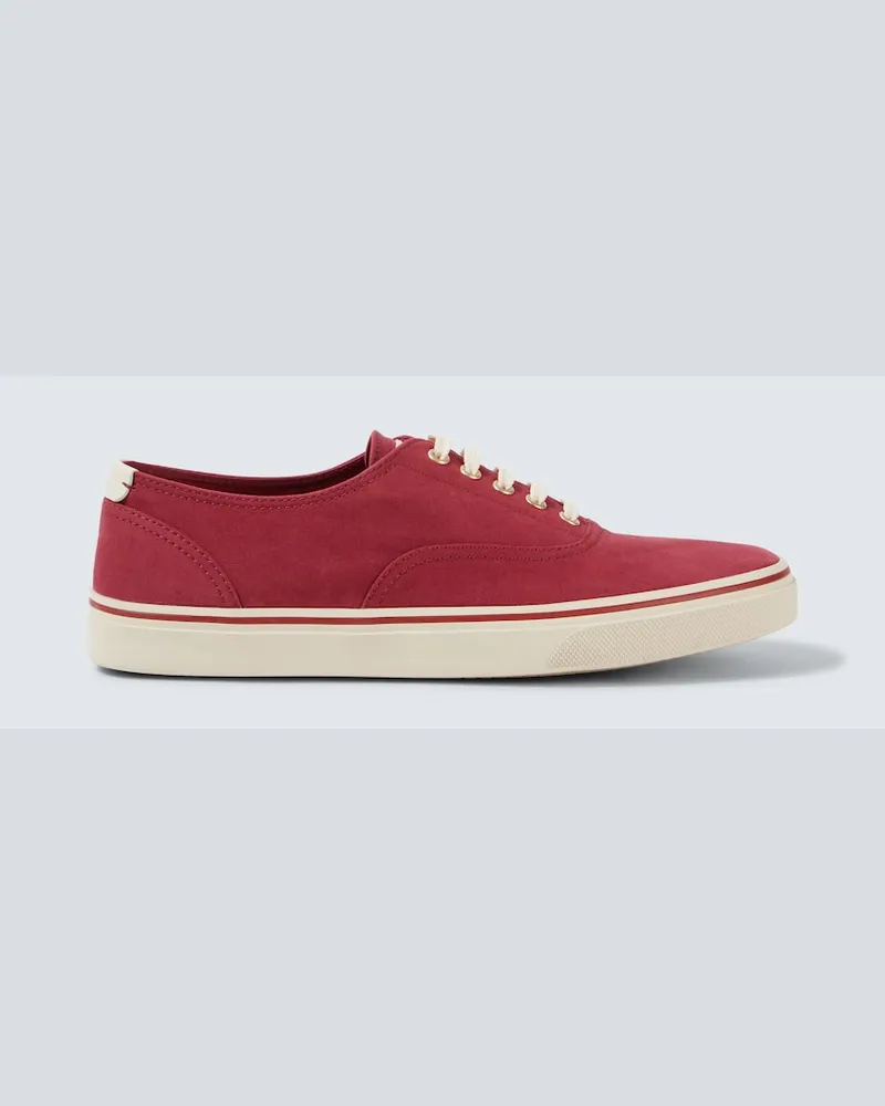 Brunello Cucinelli Sneakers aus Canvas Rot