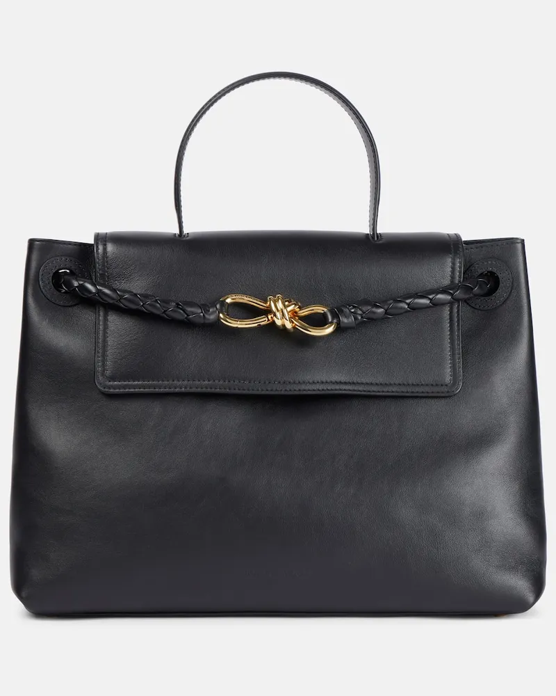Bottega Veneta Tote Ciao Ciao Medium aus Leder Schwarz