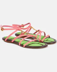 Jacquemus Verzierte Sandalen aus Leder Pink