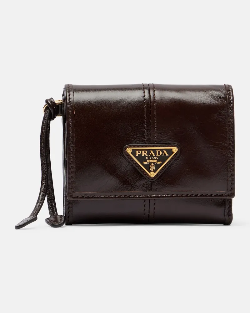 Prada Portemonnaie aus Leder Braun