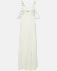 Self-Portrait Bridal Maxikleid aus Chiffon Weiss