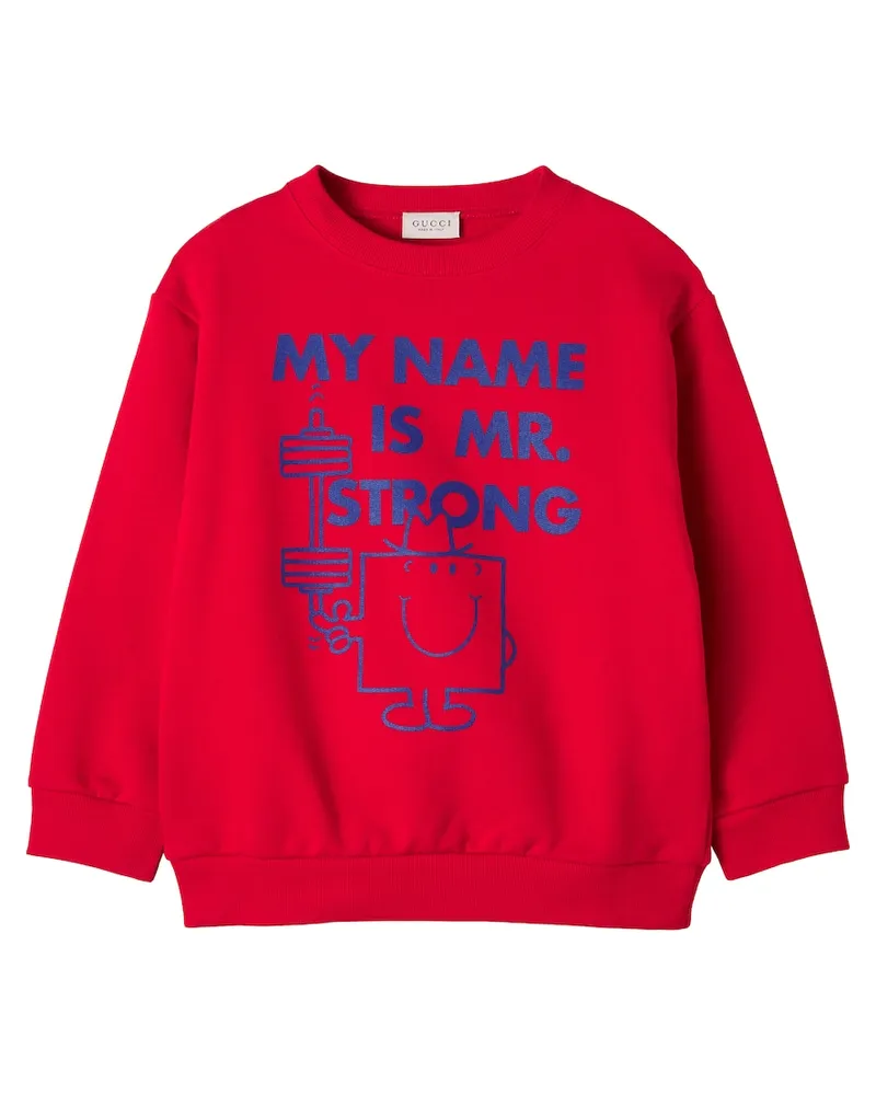 Gucci X Mr. Men Sweatshirt Little Miss aus Baumwoll-Jersey Rot