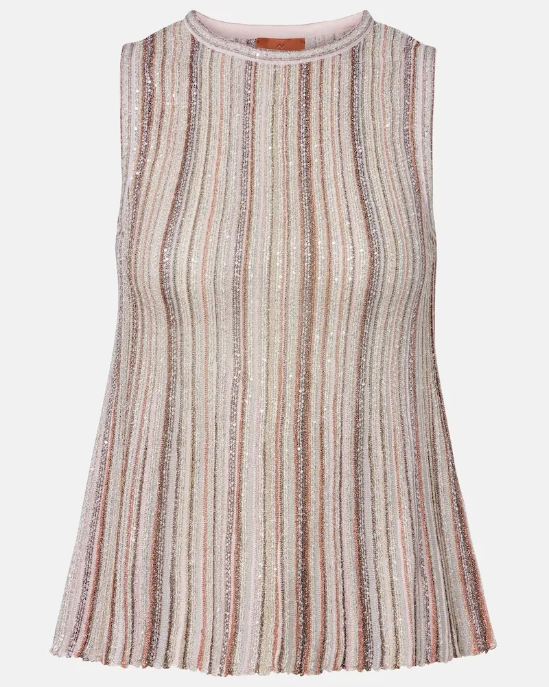 Missoni Top aus Lamé Multicolor