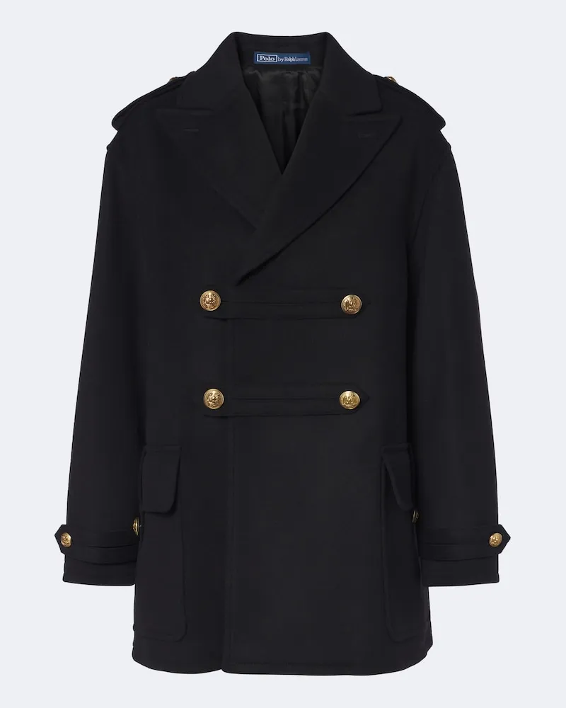 Ralph Lauren Cabanjacke aus Wolle Schwarz