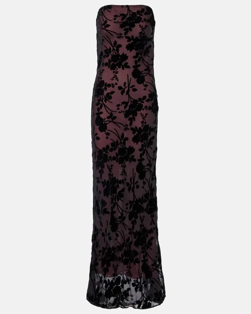 Rodarte Robe aus Devoré Schwarz