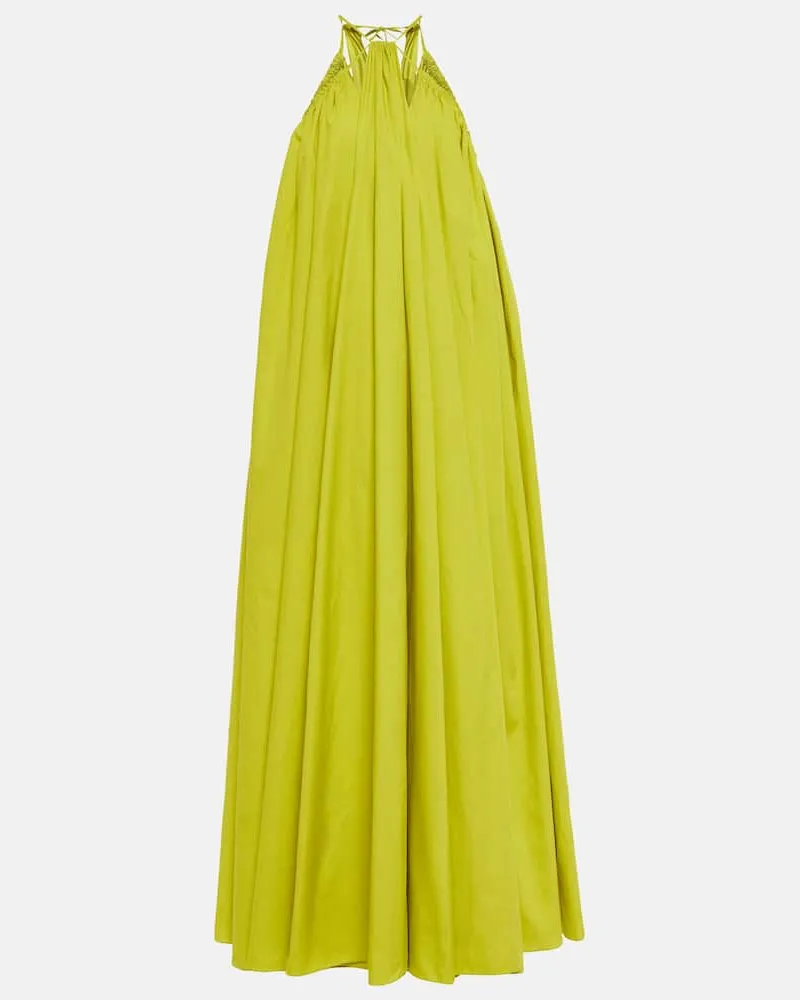 Oscar de la Renta Robe aus Baumwollpopeline Grün