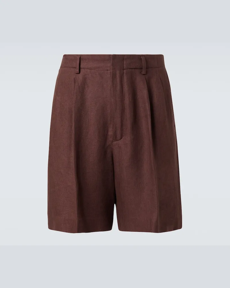 Loro Piana Bermuda-Shorts Joetsu aus Leinen Braun