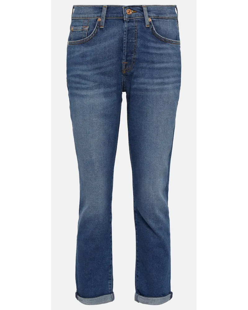7 for all mankind Mid-Rise Slim Jeans Josefina Blau