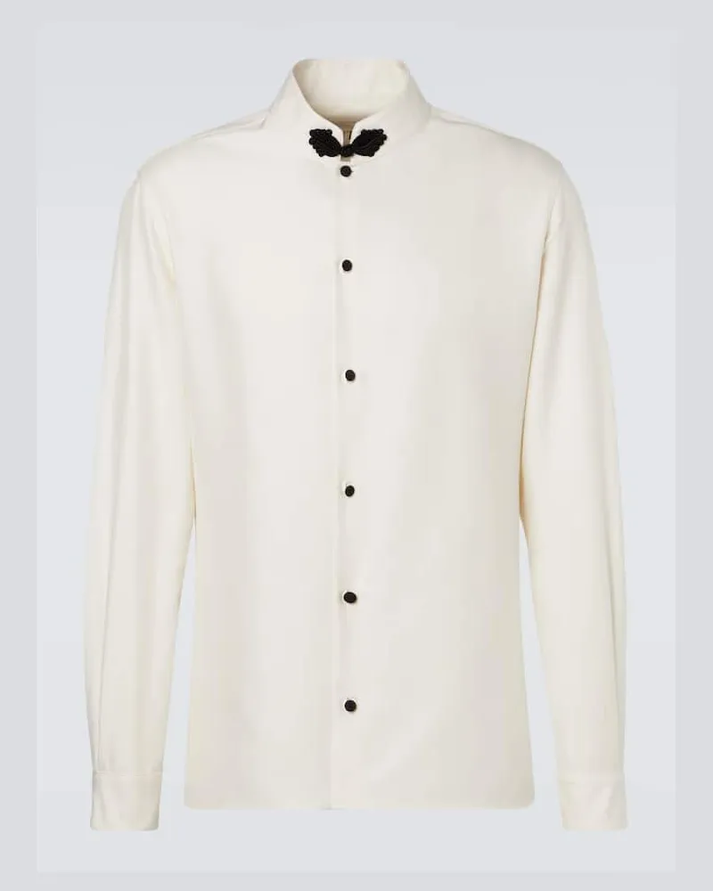 Valentino Garavani Hemd aus Seide Weiß