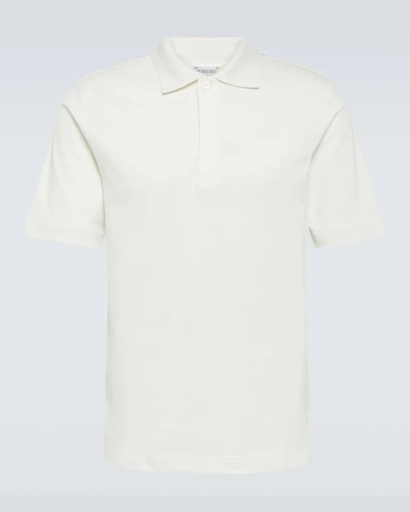 Burberry Polohemd aus Baumwolle Weiß