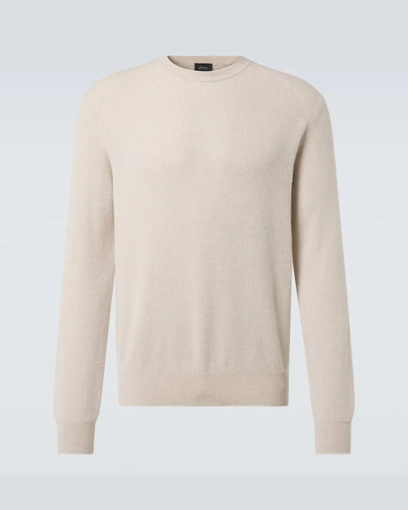 Brioni Pullover aus Kaschmir und Wolle Beige