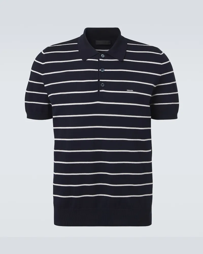Prada Polohemd aus Baumwolle Blau