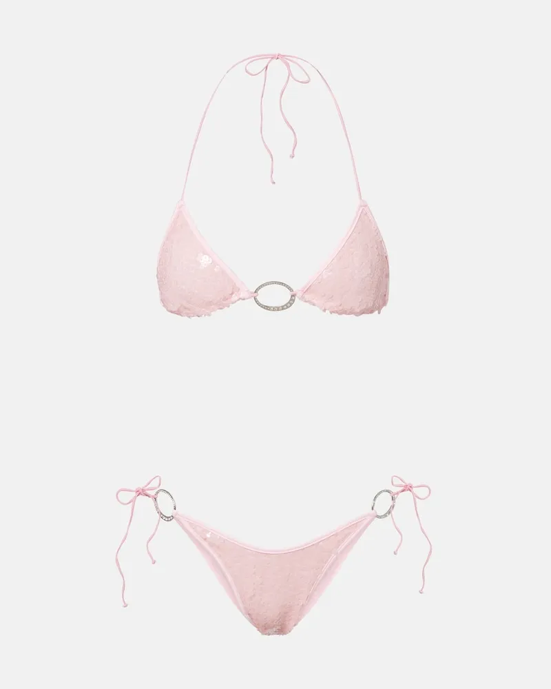 Oséree Oséree Bikini mit Pailletten Rosa