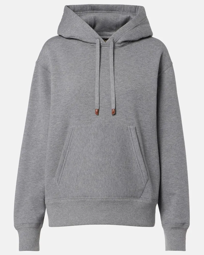 Loro Piana Hoodie Banyan aus Baumwolle und Kaschmir Grau