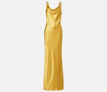 Verzierte Robe Safety Pin aus Seidensatin