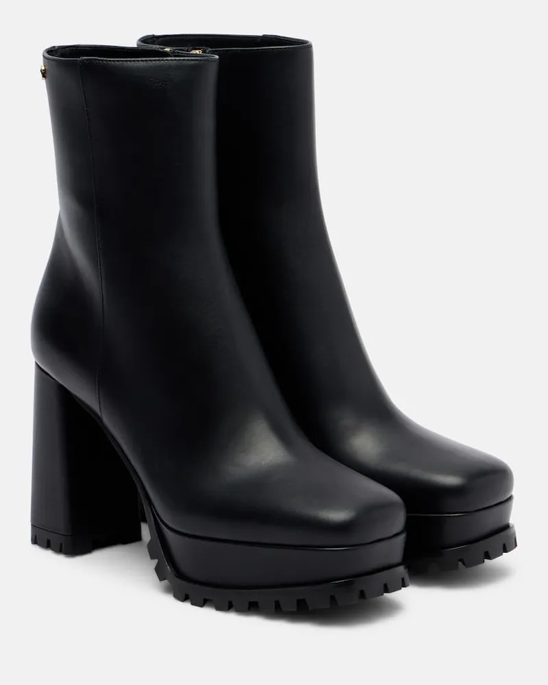 Gianvito Rossi Ankle Boots Harlem aus Leder Schwarz