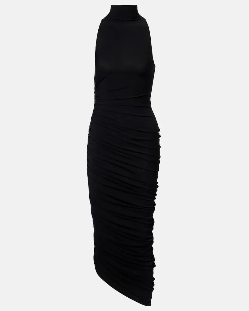 Jacquemus Midikleid Palazzo aus Jersey Schwarz