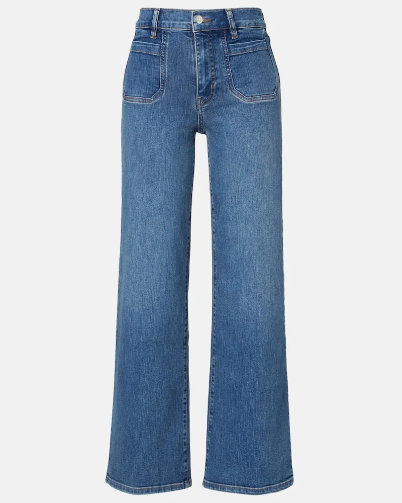 Frame Denim Wide-Leg Jeans Le Slim Palazzo Blau