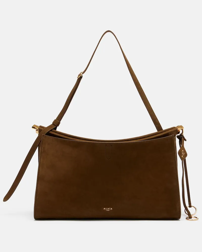 Alaïa Alaïa Schultertasche Le Click Medium aus Leder Braun