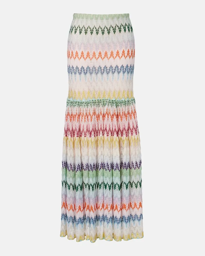 Missoni Maxirock aus Häkelstrick Multicolor