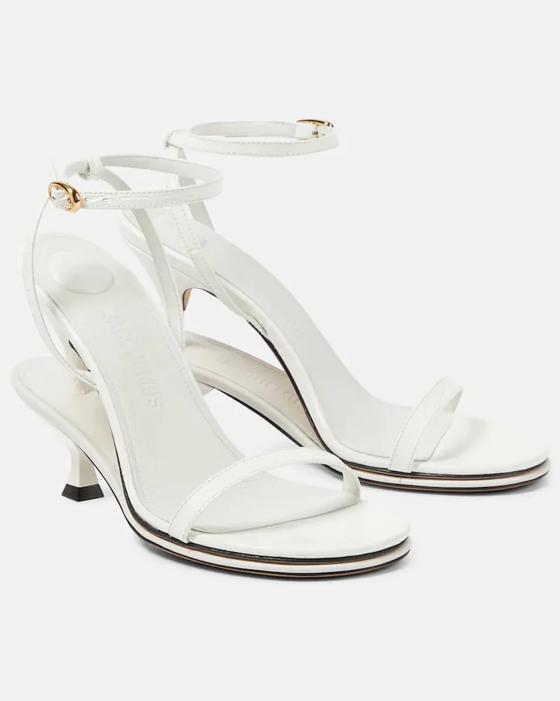 Jacquemus Sandalen Les Doubles Sandales aus Leder Weiã