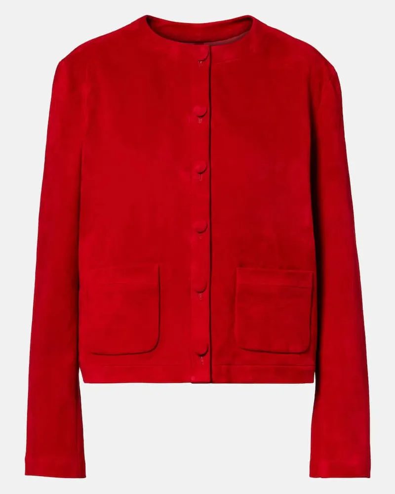 Stouls Jacke Gabrielle aus Veloursleder Rot