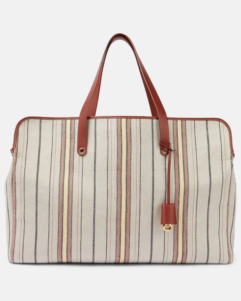 Loro Piana Tote Bag Laguna mit Leder Nude