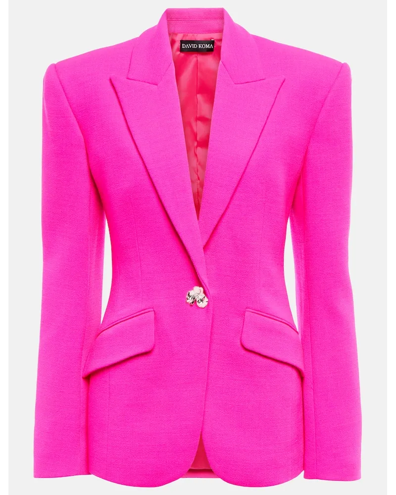 David Koma Blazer aus einem Wollgemisch Pink