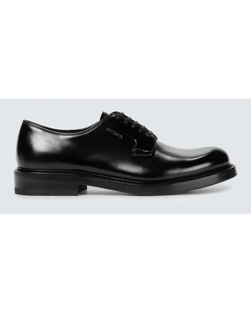 Prada Schnürschuhe aus Leder Schwarz