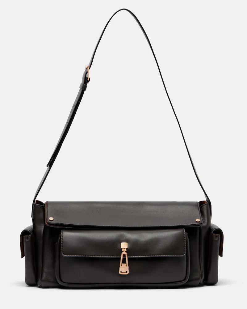 Gabriela Hearst Schultertasche Jebb Small aus Leder Braun