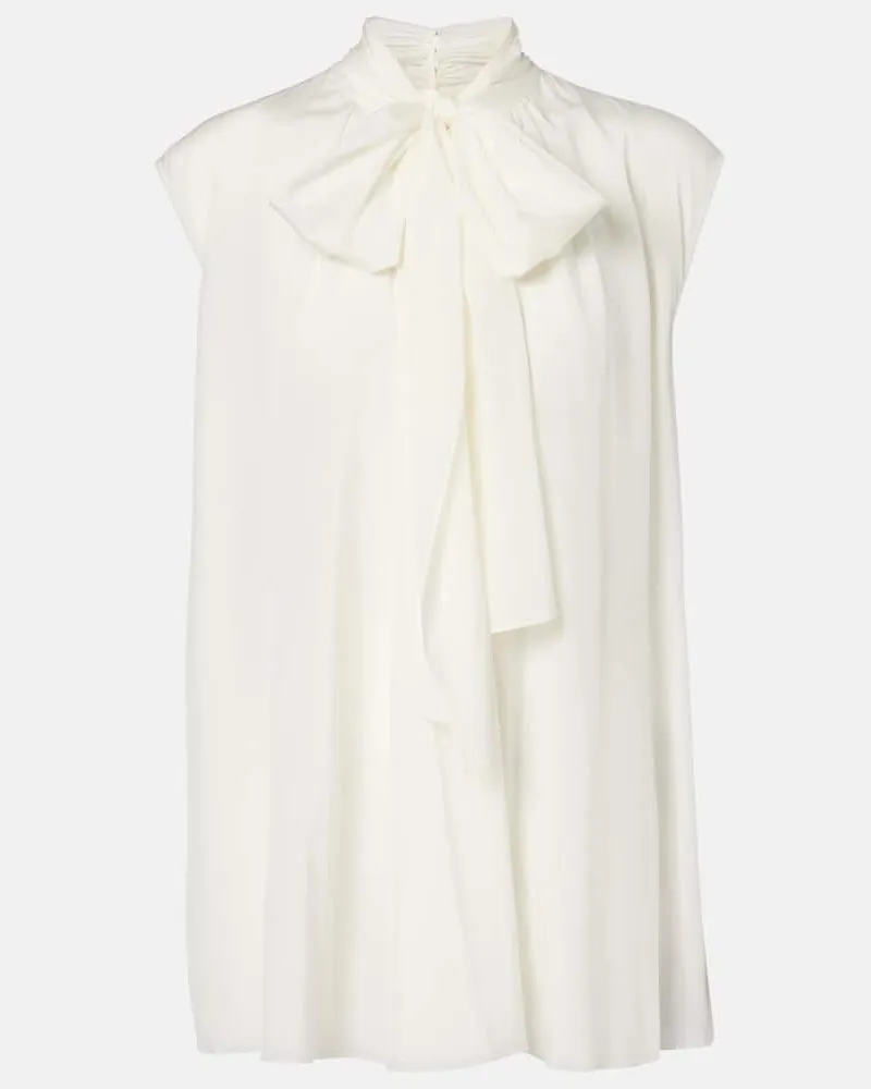 Dolce & Gabbana Top aus einem Seidengemisch Weiß