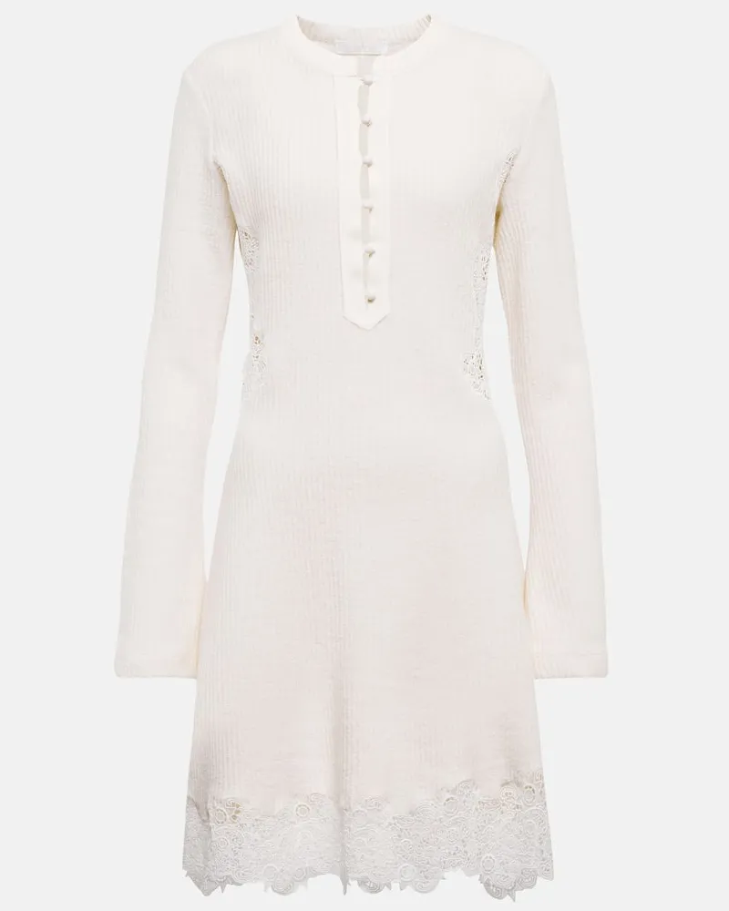 Chloé Chloé Minikleid aus Wolle Weiß