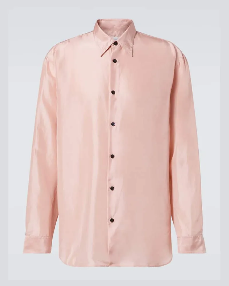 Dries van Noten Hemd aus Seide Pink