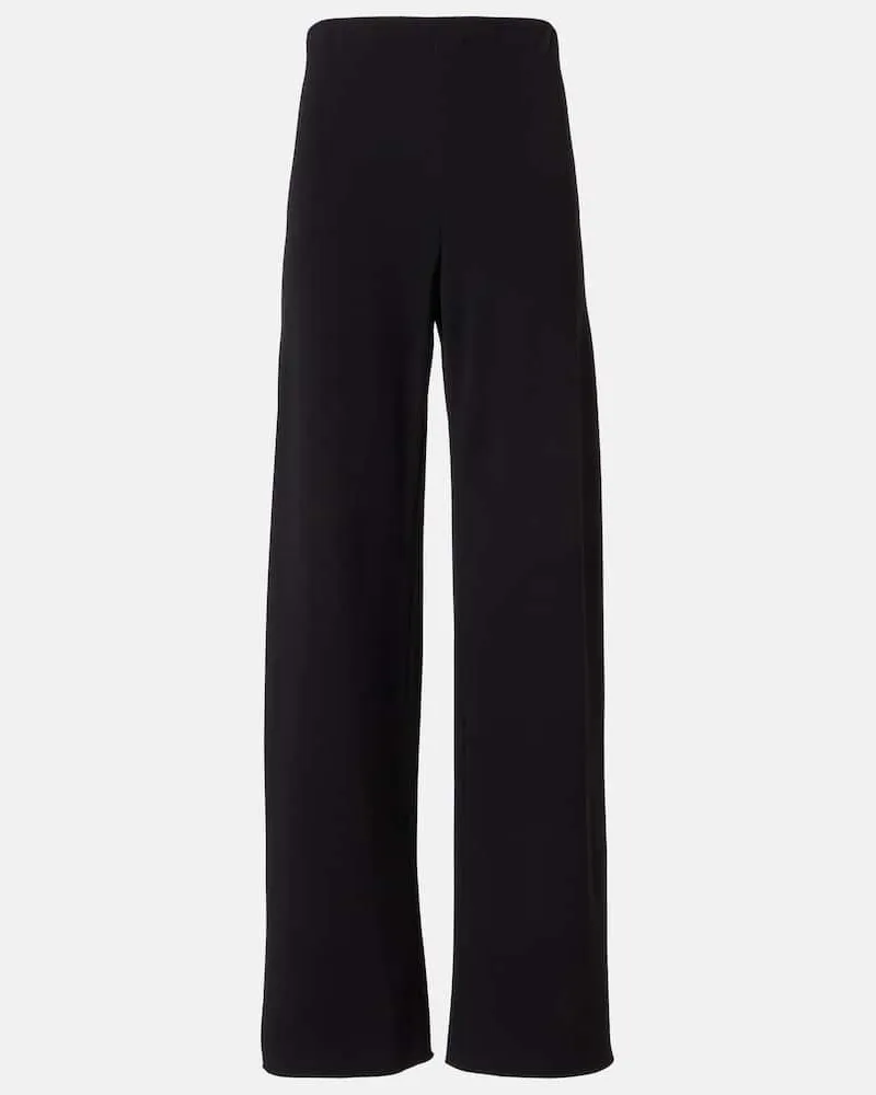 Vince Weite High-Rise-Hose Schwarz