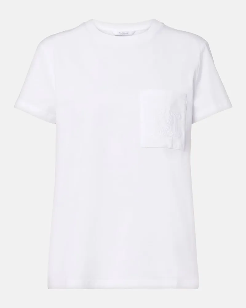 Max Mara T-Shirt aus Baumwoll-Jersey Weiß