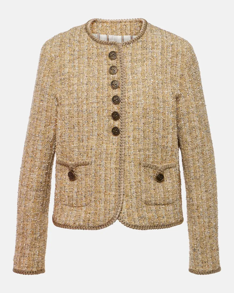 Etro Jacke aus Tweed Gelb
